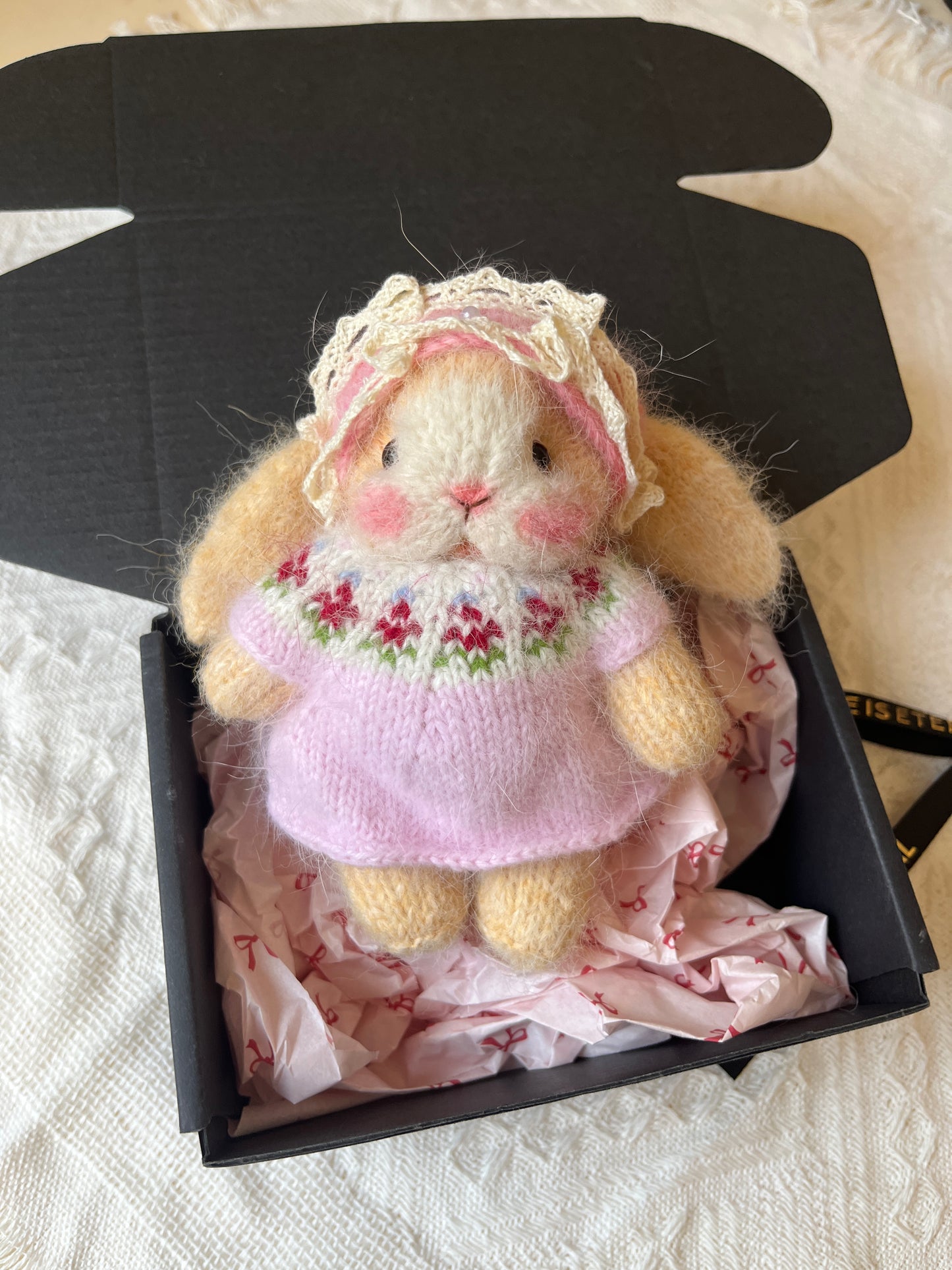 Hand-Knitted Woolen Doll -Rosie the Spring Bunny