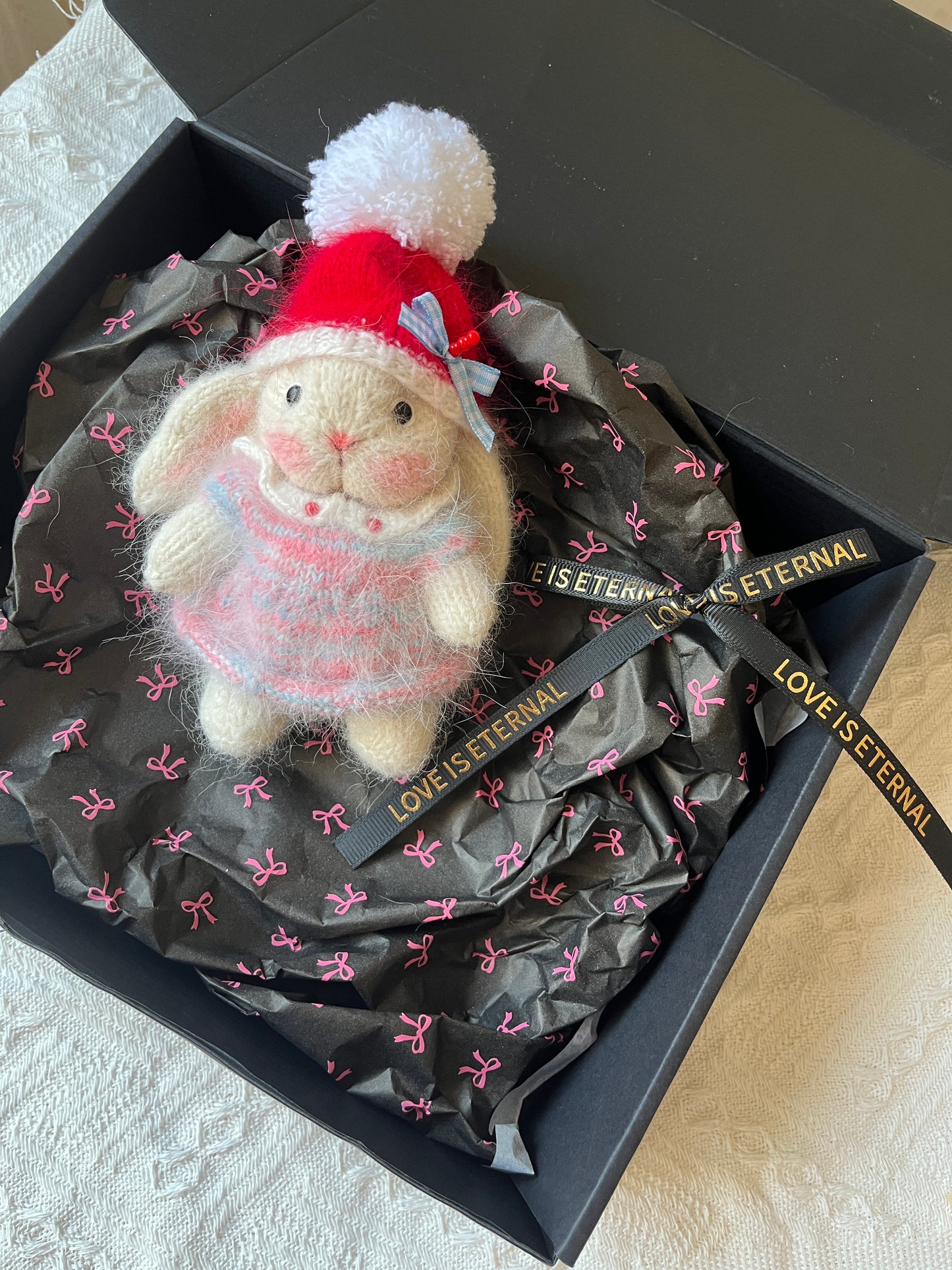 Hand-Knitted Woolen Doll – Poppy the Cozy Bunny