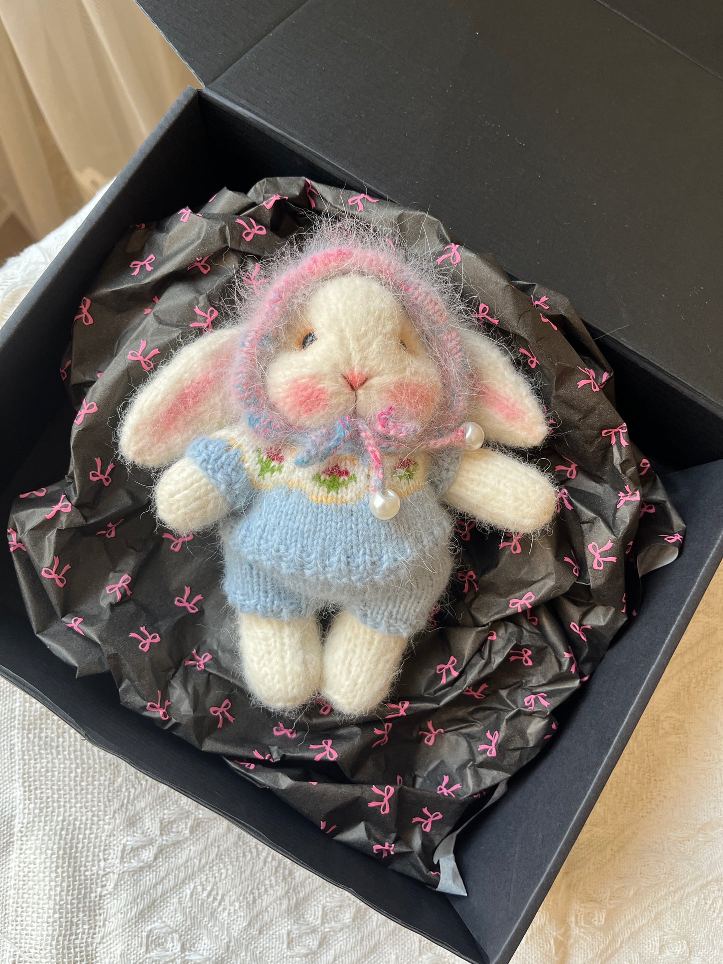 Hand-Knitted Woolen Doll – Luna the Forest Bunny