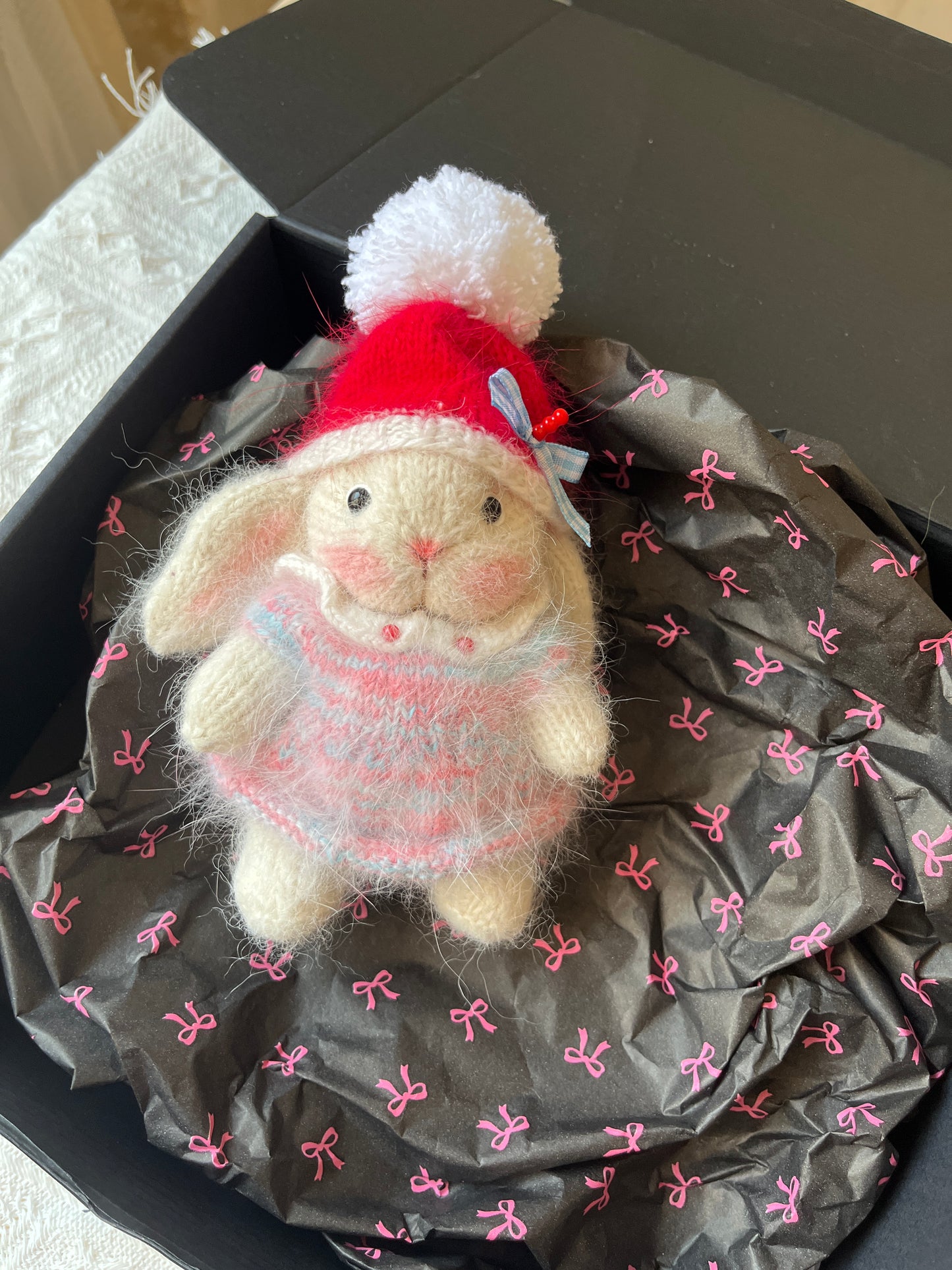 Hand-Knitted Woolen Doll – Poppy the Cozy Bunny