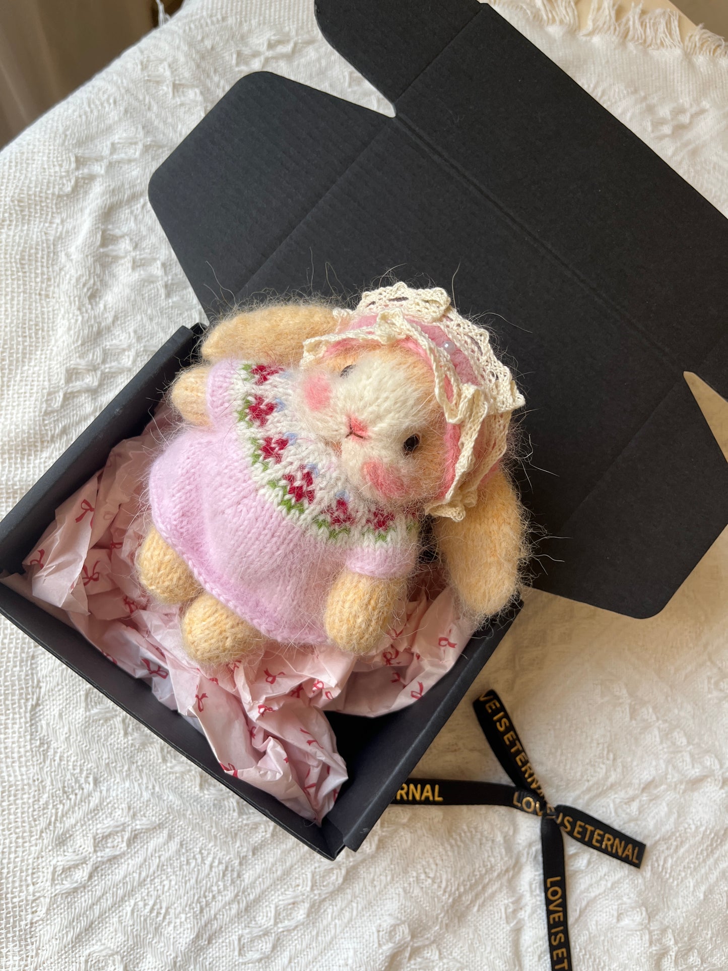 Hand-Knitted Woolen Doll -Rosie the Spring Bunny