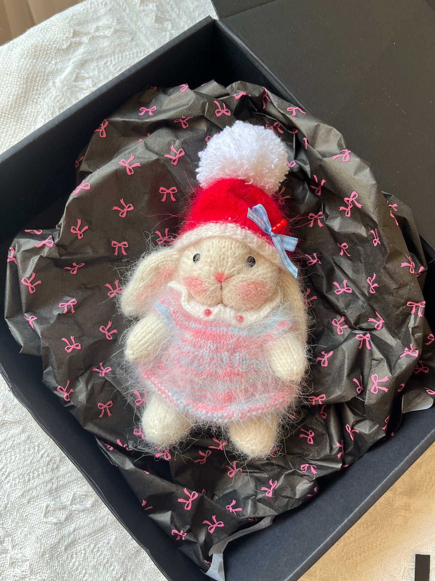 Hand-Knitted Woolen Doll – Poppy the Cozy Bunny