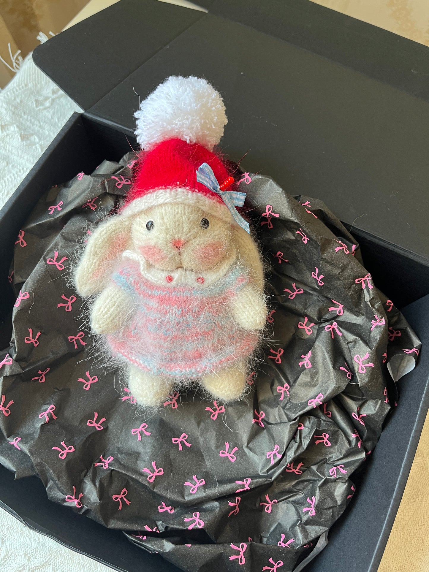 Hand-Knitted Woolen Doll – Poppy the Cozy Bunny
