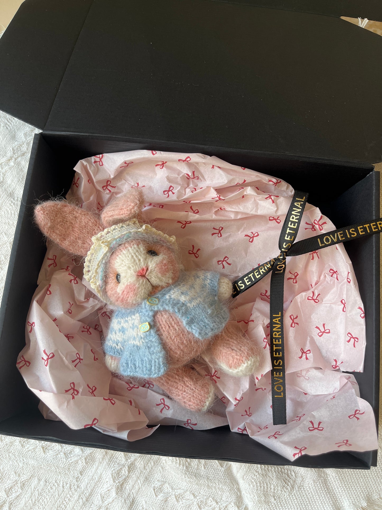 Hand-Knitted Woolen Doll – Mimi the Morning Bunny