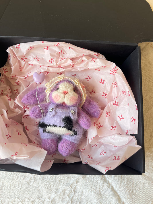 Hand-Knitted Woolen Doll – Nina the Dream Bunny