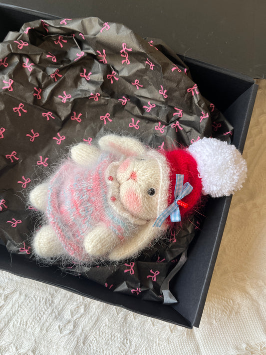 Hand-Knitted Woolen Doll – Poppy the Cozy Bunny
