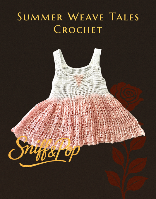 Summer Weave Tales - Cotton Candy Fluff Crochet Dress