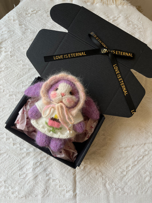 Hand-Knitted Woolen Doll – Daisy the Garden Bunny