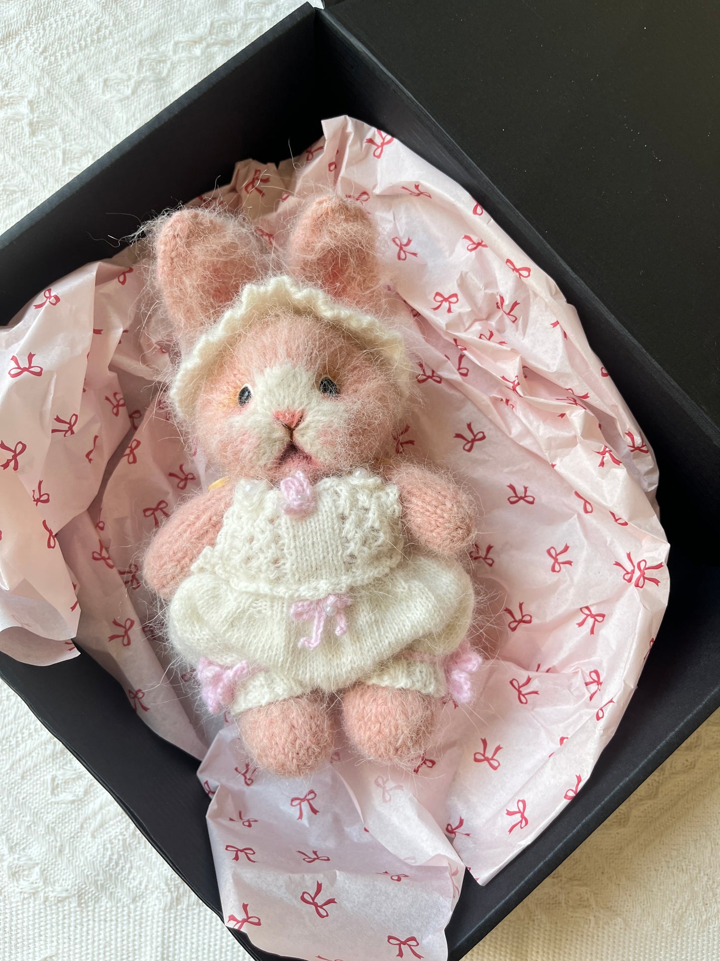 Hand-Knitted Woolen Doll – Lulu the Ballerina Bunny