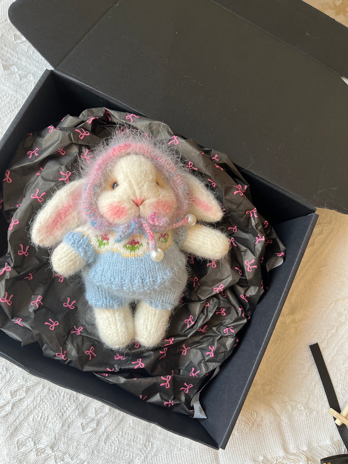 Hand-Knitted Woolen Doll – Luna the Forest Bunny