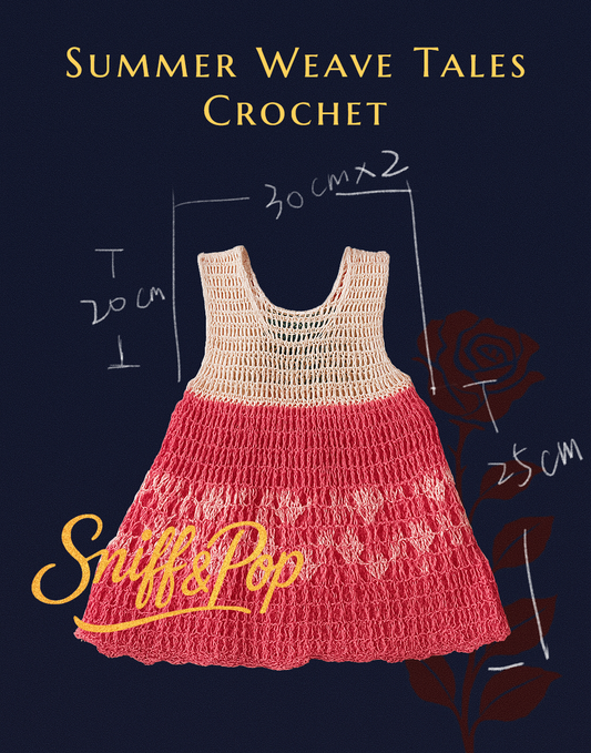 Summer Weave Tales - Rose Carnival Crochet Dress