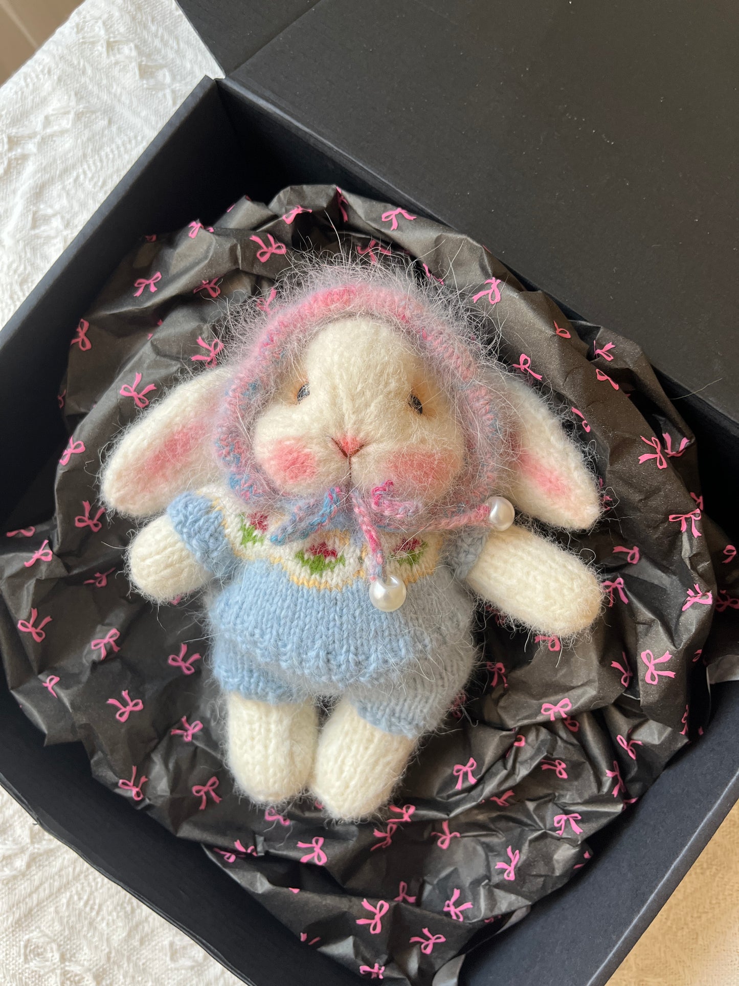 Hand-Knitted Woolen Doll – Luna the Forest Bunny