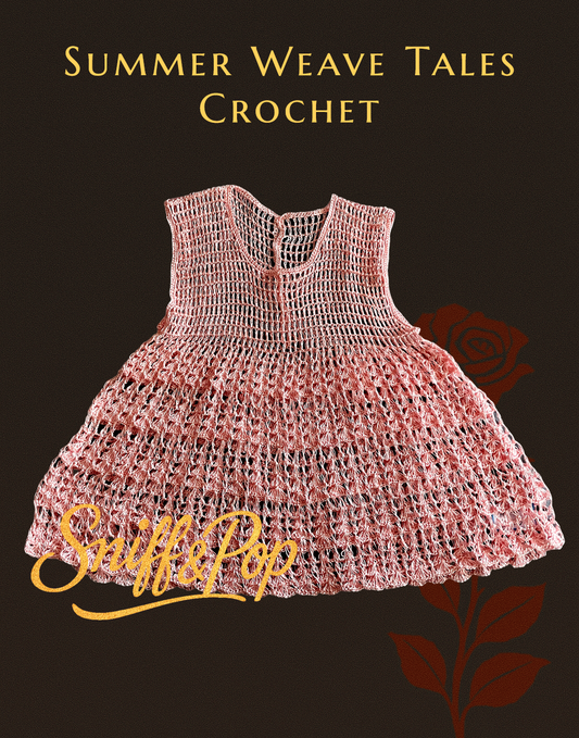 Summer Weave Tales - Classic Cocoa  Crochet Dress